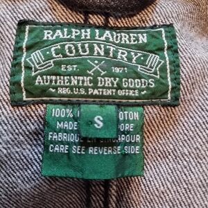3/4 length Ralph Lauren black denim jacket size small